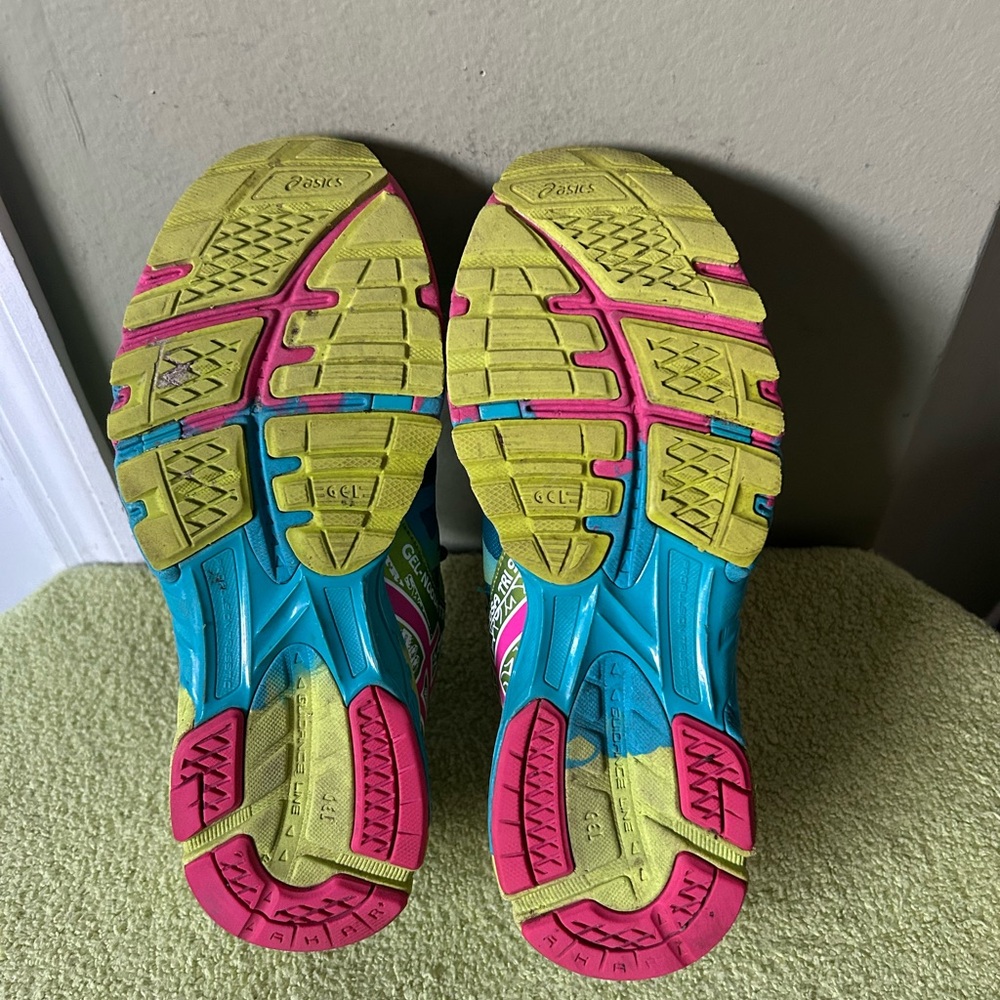 ASICS Gel-Noosa TrI 9 Women's Blue and Pink Athletic Shoes - Picture 9 of 11